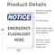 Signmission Emergency Flashlight Here, 10 in W x Rectangle, Vinyl Decal OS-2PACK-NS-D-1014-V-11839 - alternate 2